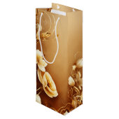 Floral Wine Gift Bag Wijn Cadeautas (Achterkant Gekanteld)