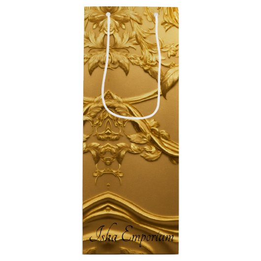 Floral Wine Gift Bag Wijn Cadeautas (Voorkant)