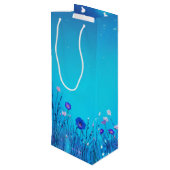 Floral Wine Gift Bag Wijn Cadeautas (Achterkant Gekanteld)