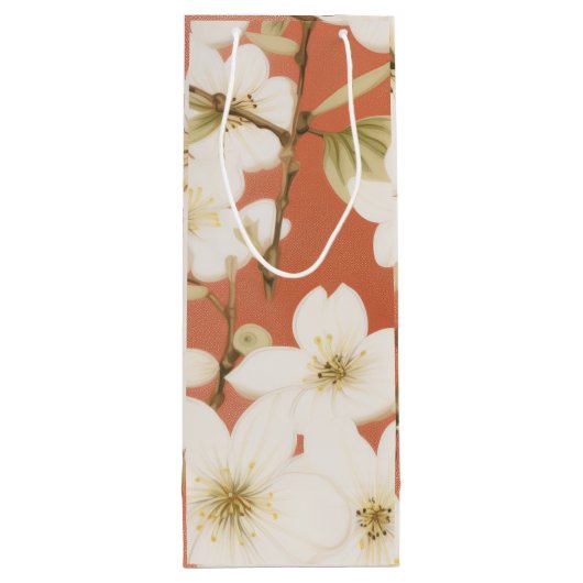 "Floral Wine Gift Bags" Wijn Cadeautas (Achterkant)