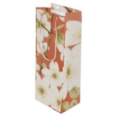 "Floral Wine Gift Bags" Wijn Cadeautas (Voorkant Gekanteld)