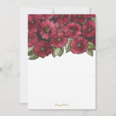 Floral Wine Gold 50th Birthday Invite Kaart (Achterkant)