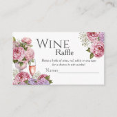 Floral Wine Raffle Bridal Shower Enclosure Card Informatiekaartje (Voorkant)