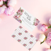 Floral Wine Raffle Bridal Shower Enclosure Card Informatiekaartje