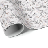 Floral Winter Cadeaupapier (Rol Hoek)