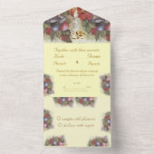 Floral winter- en kerstgordels all in one uitnodiging (Binnen)