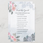 Floral Winter Snowflakes Zoek het gastspel (Voorkant / Achterkant)