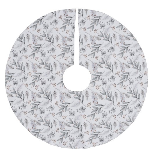 Floral Winter Tree Skirt Design Kerstboom Rok (Voorkant)