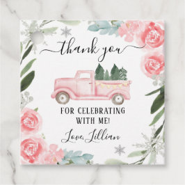 Floral Winter Truck Dank u Label