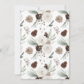 Floral Winter Wedding Save The Date (Achterkant)