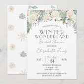 Floral Winter Wonderland Vrijgezellenfeest Kaart (Voorkant / Achterkant)