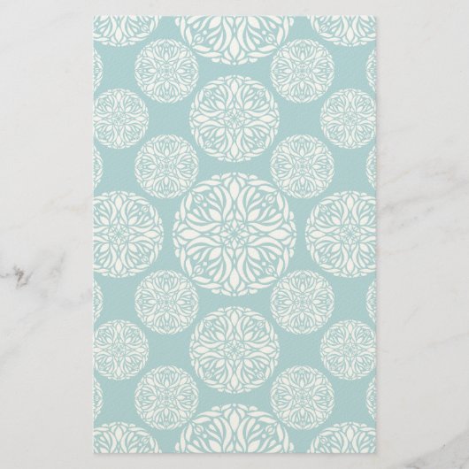 Floral wintersneeuwvlok briefpapier (Voorkant)