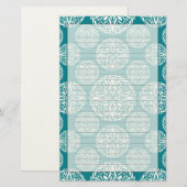 Floral wintersneeuwvlok briefpapier (Voorkant / Achterkant)