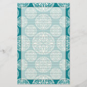 Floral wintersneeuwvlok briefpapier (Voorkant)