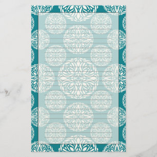 Floral wintersneeuwvlok briefpapier