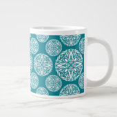 Floral wintersneeuwvlok grote koffiekop (Rechts)