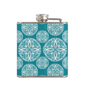 Floral wintersneeuwvlok heupfles (Achterkant)