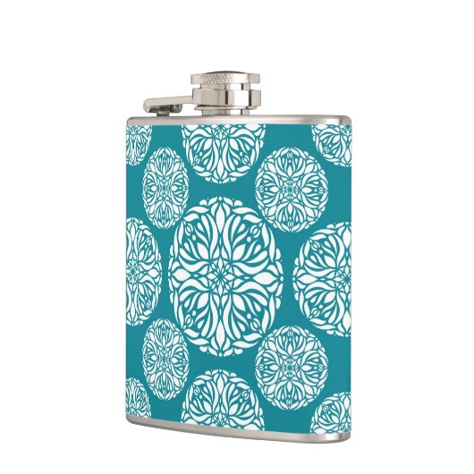 Floral wintersneeuwvlok heupfles (Links)