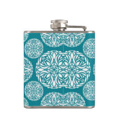 Floral wintersneeuwvlok heupfles (Achterkant)