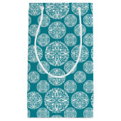 Floral wintersneeuwvlok klein cadeauzakje (Voorkant)