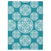 Floral wintersneeuwvlok klembord (Achterkant)