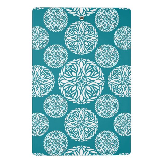 Floral wintersneeuwvlok mini klembord (Achterkant)