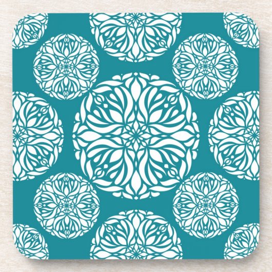 Floral wintersneeuwvlok onderzetter (Voorkant)