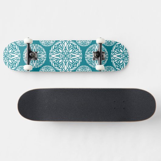 Floral wintersneeuwvlok persoonlijk skateboard (Horizontaal)