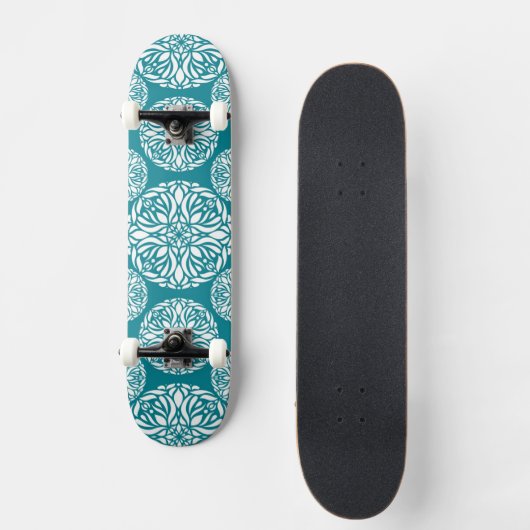 Floral wintersneeuwvlok persoonlijk skateboard (Voorkant)