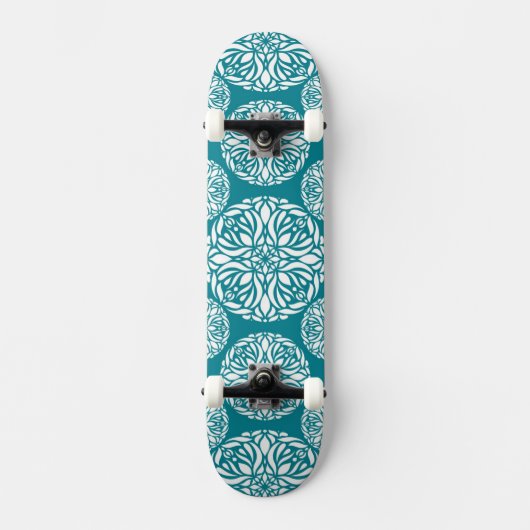 Floral wintersneeuwvlok persoonlijk skateboard (Voorkant)