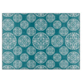 Floral wintersneeuwvlok snijplank (Voorkant)