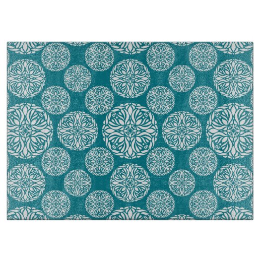 Floral wintersneeuwvlok snijplank (Voorkant)