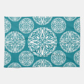 Floral wintersneeuwvlok theedoek (Horizontaal)