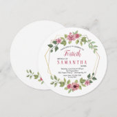 Floral Wire Lijst Invitation Kaart (Voorkant / Achterkant)