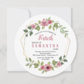 Floral Wire Lijst Invitation Kaart (Voorkant)