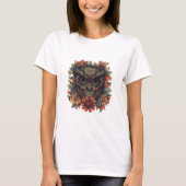 Floral Wisdom Owl T-shirt (Voorkant)