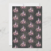 Floral Witch Pet Moon Halloween Vrijgezellenfeest Kaart (Achterkant)