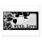 Floral "with Love Handle Art Stamp Rubberstempel (Afrduk)