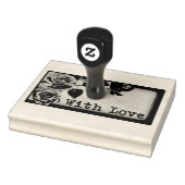 Floral "with Love Handle Art Stamp Rubberstempel (Stempel)
