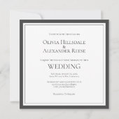 Floral, witte rozen, legante bruiloft uitnodiging (Achterkant)