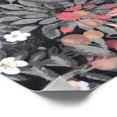 Floral Woman Botanisch roze Fantasy Pop Kunst Poster (Hoek)