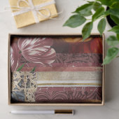 Floral Woman Burgundy William Morris Art Tissuepapier (Geschenk)