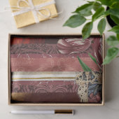 Floral Woman Burgundy William Morris Art Tissuepapier (Geschenk)