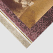 Floral Woman Burgundy William Morris Art Tissuepapier (Detail)