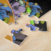 Floral Woman Crown of Flowers Legpuzzel (Zijkant)