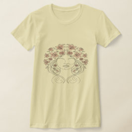 Floral Woman - Elegante schoonheid met bloemen kun T-shirt