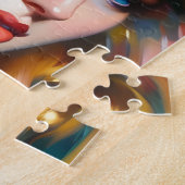 Floral Woman Portret Painting Legpuzzel (Zijkant)