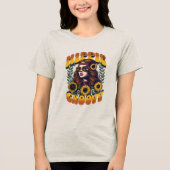 floral woman print with the phrase prominently Tri-Blend shirt (Voorkant)