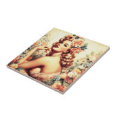  Floral Woman Tegeltje (Zijkant)