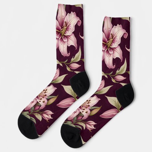 Floral Women's Socks Sokken (Links)